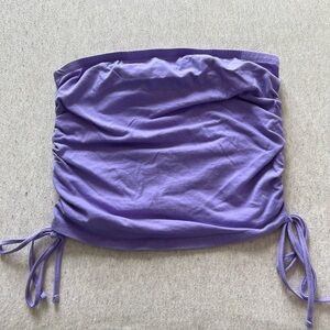 Purple Ruched Tube Top